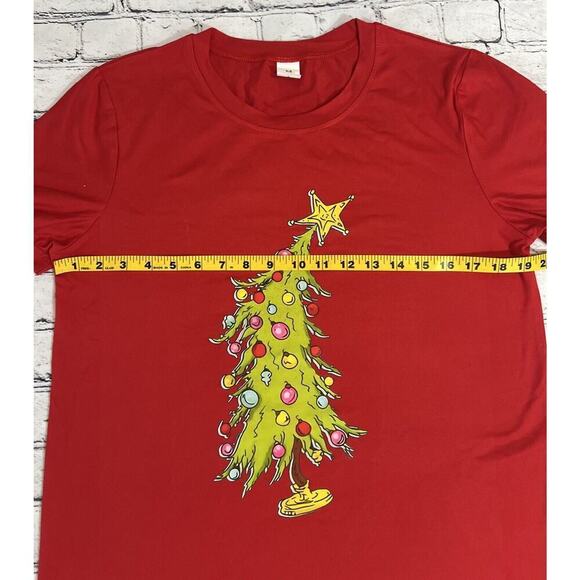 Women’s Whimsical Red Christmas Tree Shirt‎ Whoville Grinch Tree Size Medium NEW - Picture 5 of 7